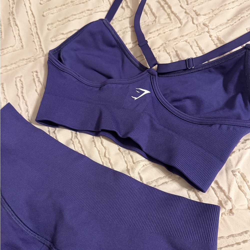 Gymshark Purple Seamless Leggings & Sports Bra Set